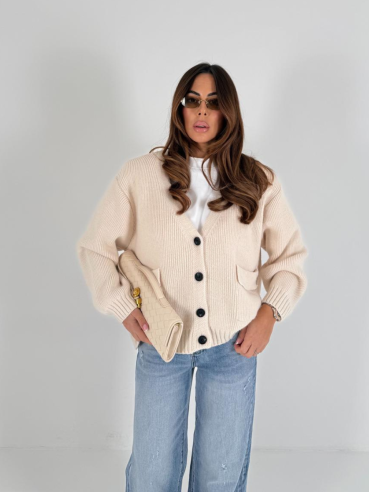 Cardigan Natalia panna
