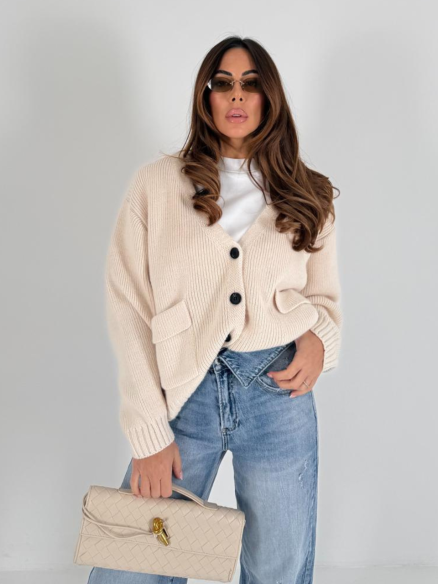 Cardigan Natalia panna