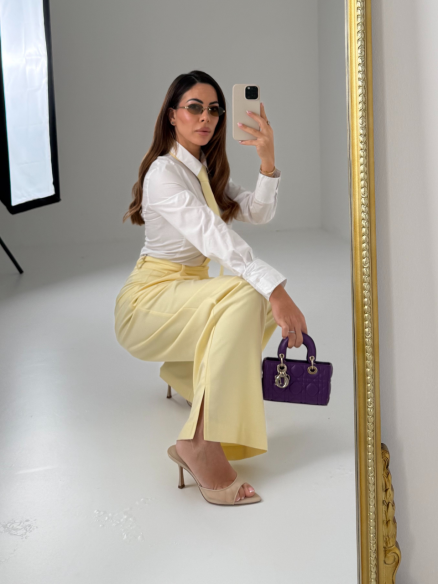 Tailleur Rhea giallo