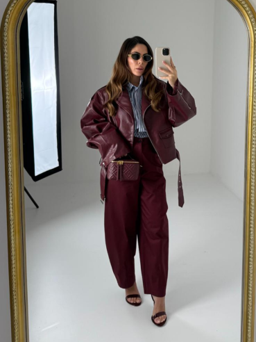 Pantalone Adele bordeaux