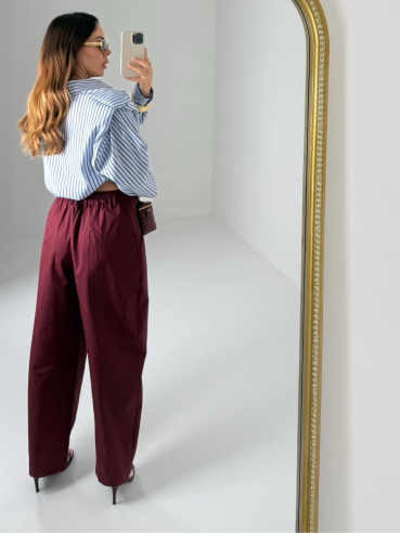 Pantalone Adele bordeaux