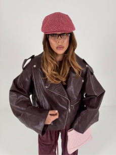 Chiodo Artemide vernice borgogna