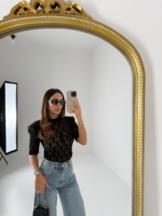 Body pizzo Sasha nero