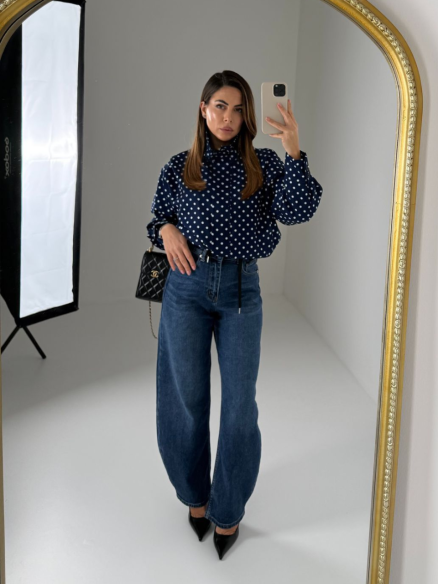 Denim baggy Sonia scuro