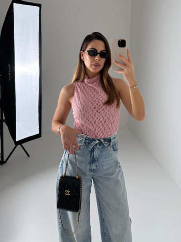 Jeans Naomi wide leg chiaro