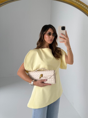 T-shirt Peony paglierino