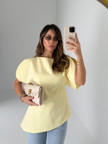 T-shirt Peony paglierino