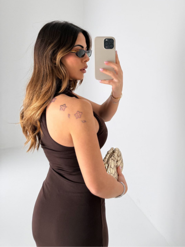 Long dress Sofia choco