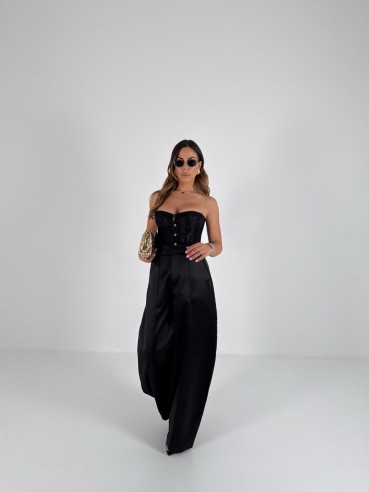 Panta satin Eclipse nero