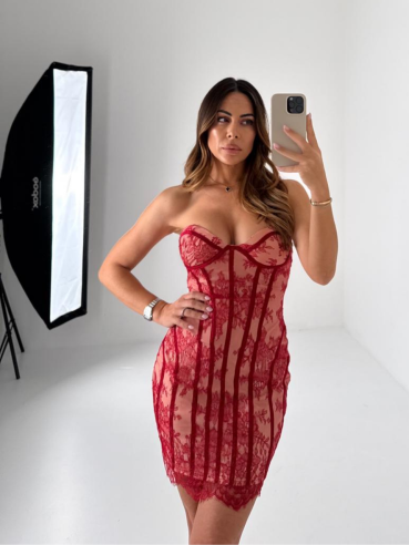 Mini Dress Isabel rosso