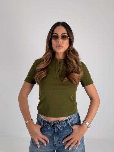 T-shirt Serafina Kikka militare