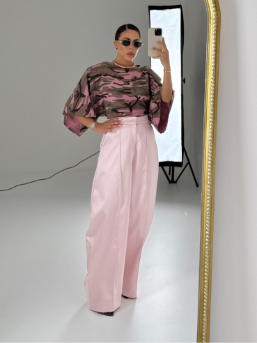 Panta satin Eclipse rosa
