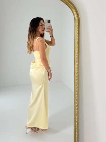 Long Dress Velvet giallo