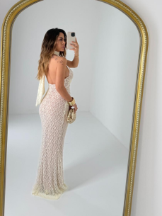 Long Dress Iside crema 2