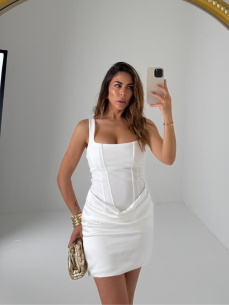 Mini Dress Velvet bianco