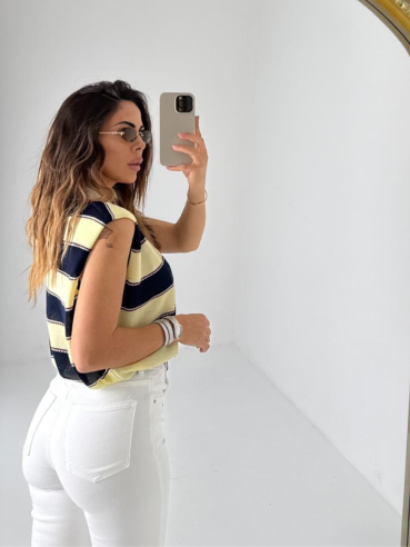 Denim Jade 7/8 bianco