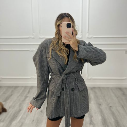 Blazer Pied de Poule NERO