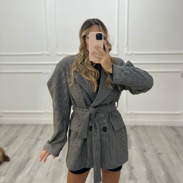 Blazer Pied de Poule NERO