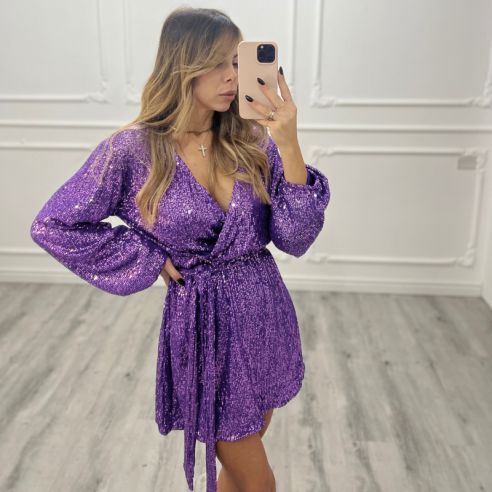 Mini Dress Paiettes Viola