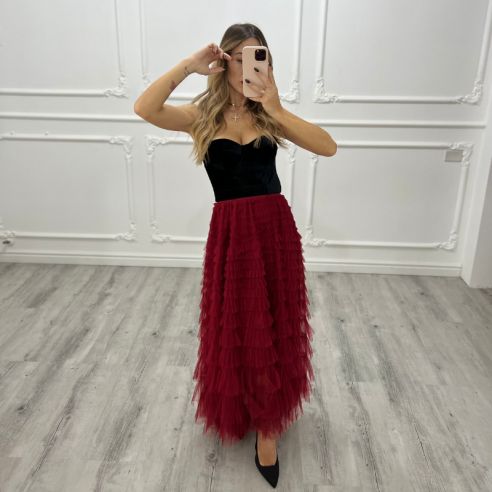 Gonna Tulle Rossa