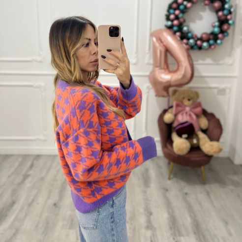 Cardigan Pied de poule