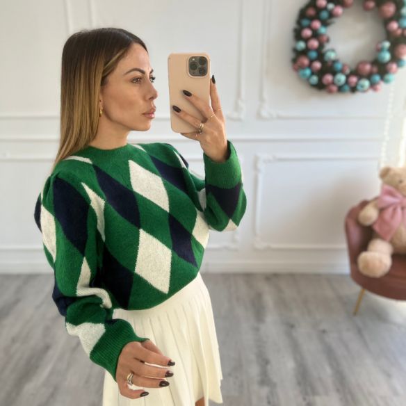 Pull rombi Verde