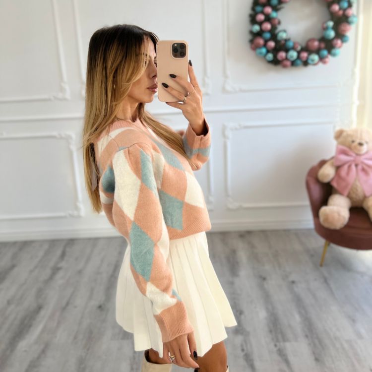 Pull Rombi Rosa
