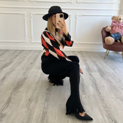 Pantalone sfrangiato BLACK