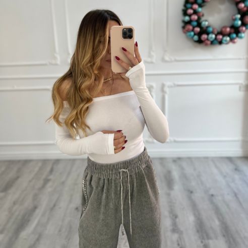 Maglia Scollo a barca WHITE