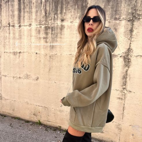 Felpa con cappuccio MILITARY