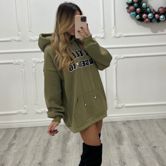 Felpa con cappuccio MILITARY
