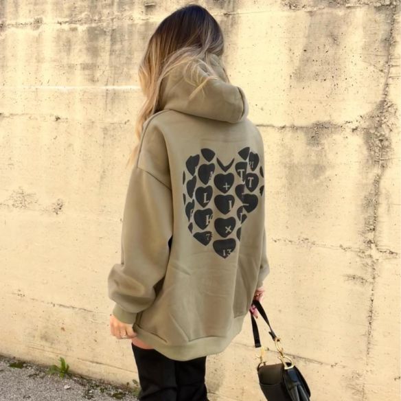 Felpa con cappuccio MILITARY