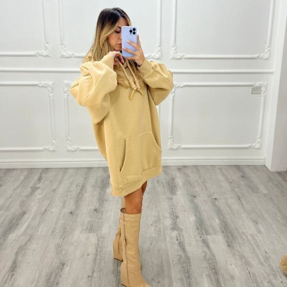 Maxi felpa Camel