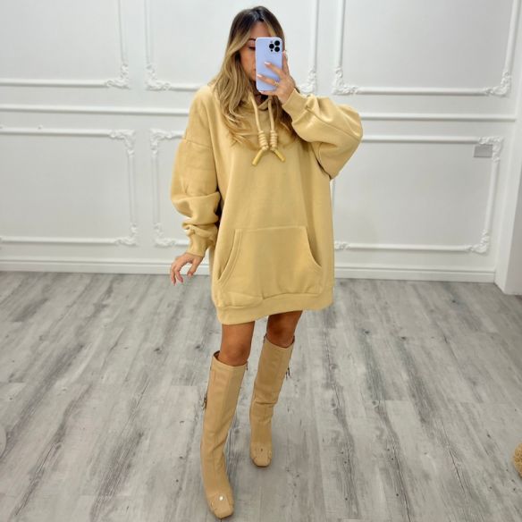 Maxi felpa Camel