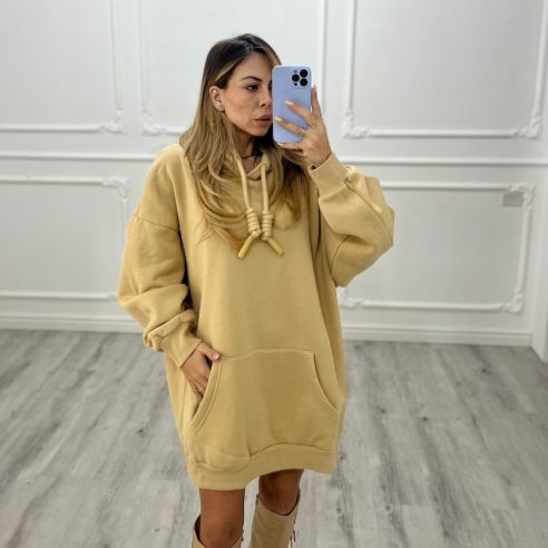 Maxi felpa Camel