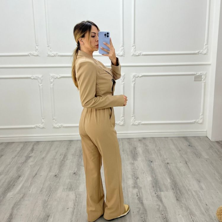 Tailleur Blazer Crop CAMEL