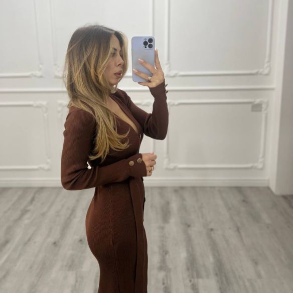 Midi Dress Rania BROWN