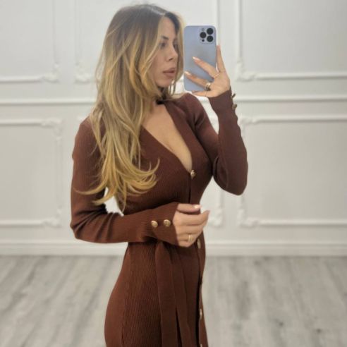 Midi Dress Rania BROWN