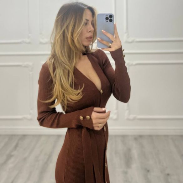 Midi Dress Rania BROWN