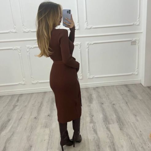 Midi Dress Rania BROWN