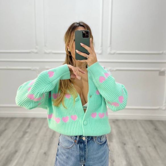 Cardigan Heart VERDE