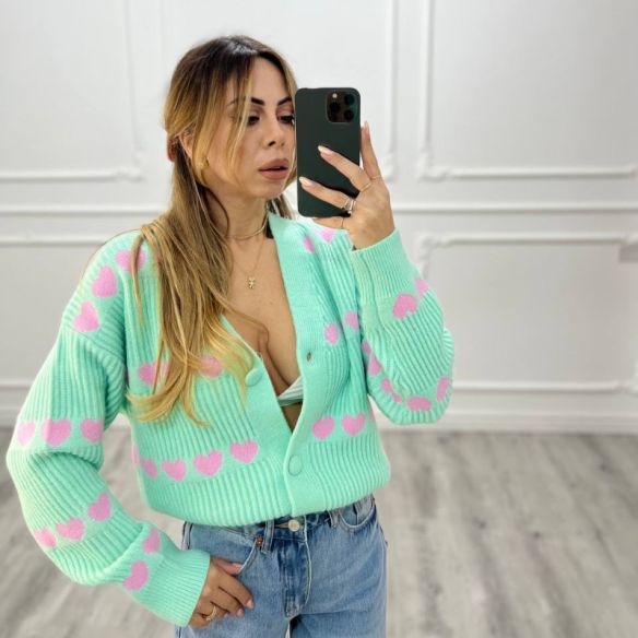 Cardigan Heart VERDE