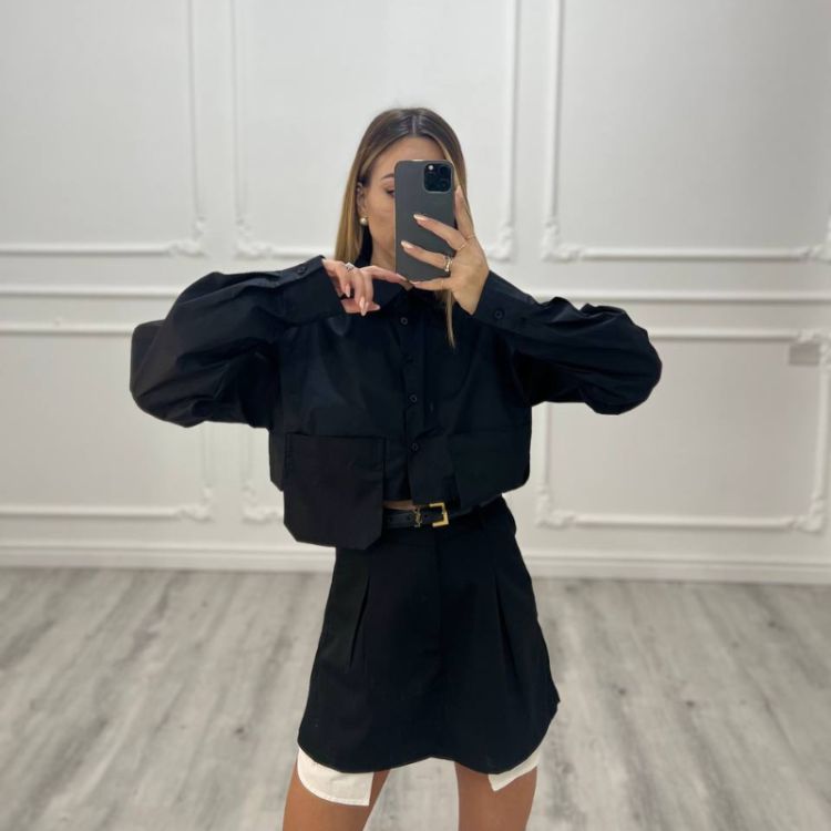 Camicia crop NERA
