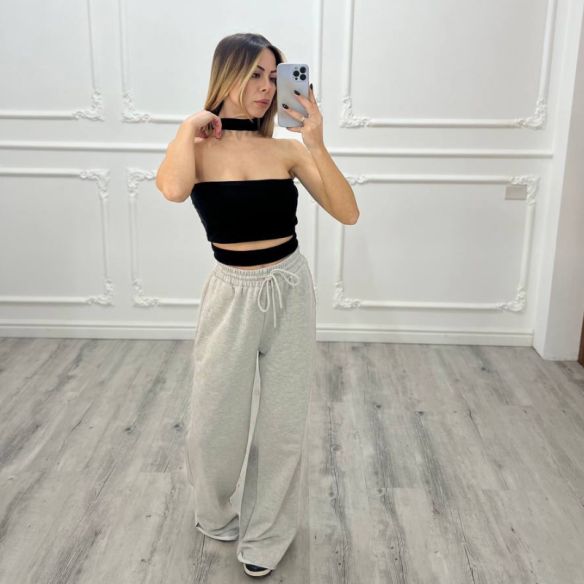 Joggers palazzo GRIGIO