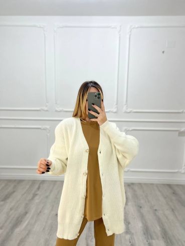 maxi Cardigan Panna