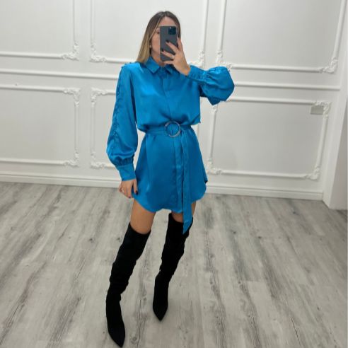 Camicione Rebecca Celeste