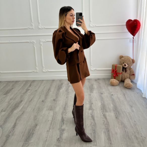 Mini Dress Blazer CHOCO
