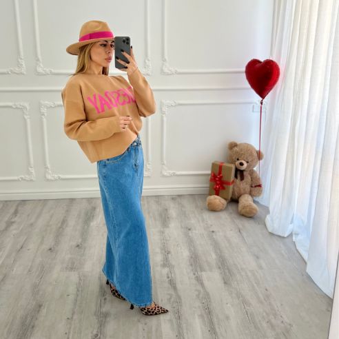 Long Skirt Blu Denim