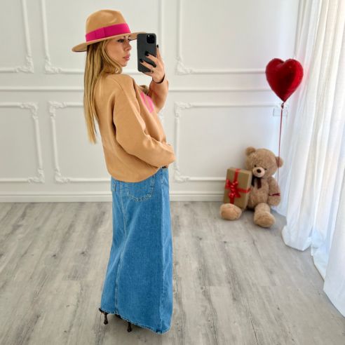 Long Skirt Blu Denim