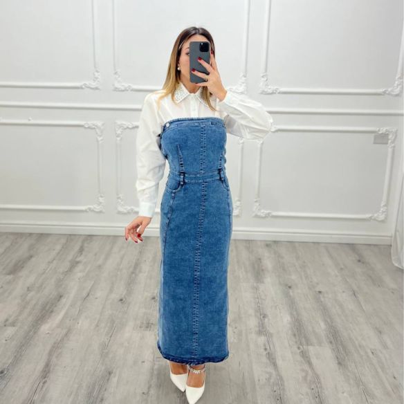 Vestito Jeans Midi